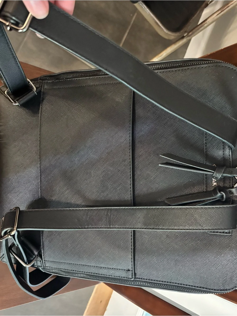 Calpak Kaya gunmetal black laptop bag in like new condition with dust bag!